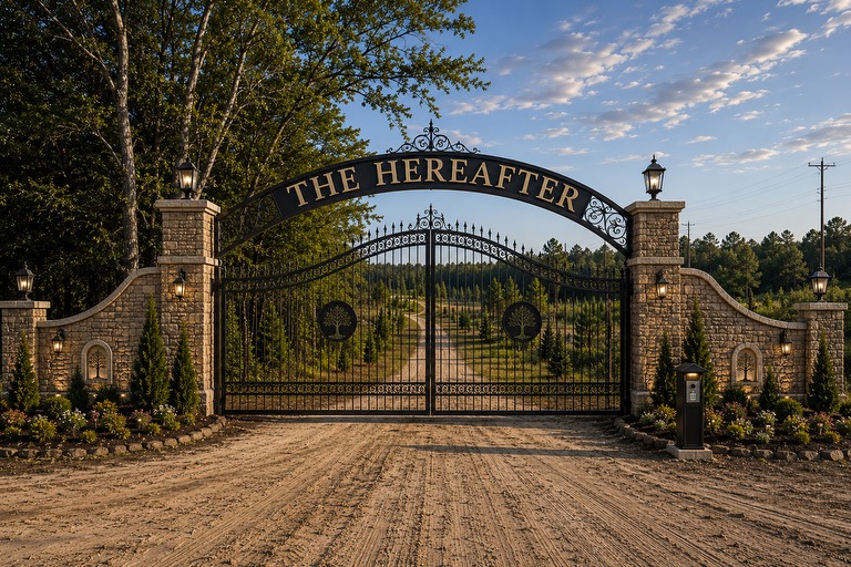 The Hereafter community entrance gate